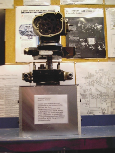 A Woodward propeller governor on display at work.